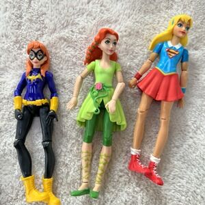 Super Hero Girls Batgirl SuperGirl Poison Ivy Dolls Lot 3 Mattel Dc